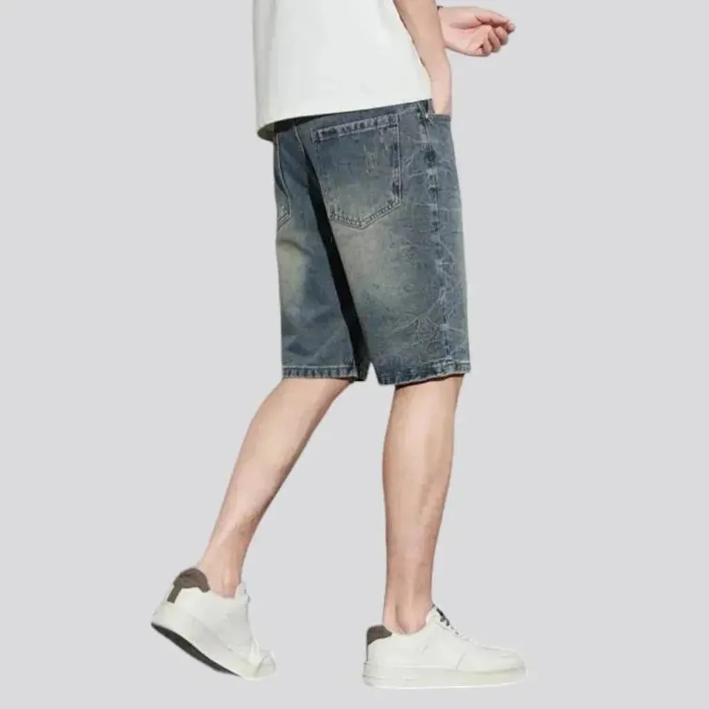 Sanded fashion men's jean shorts