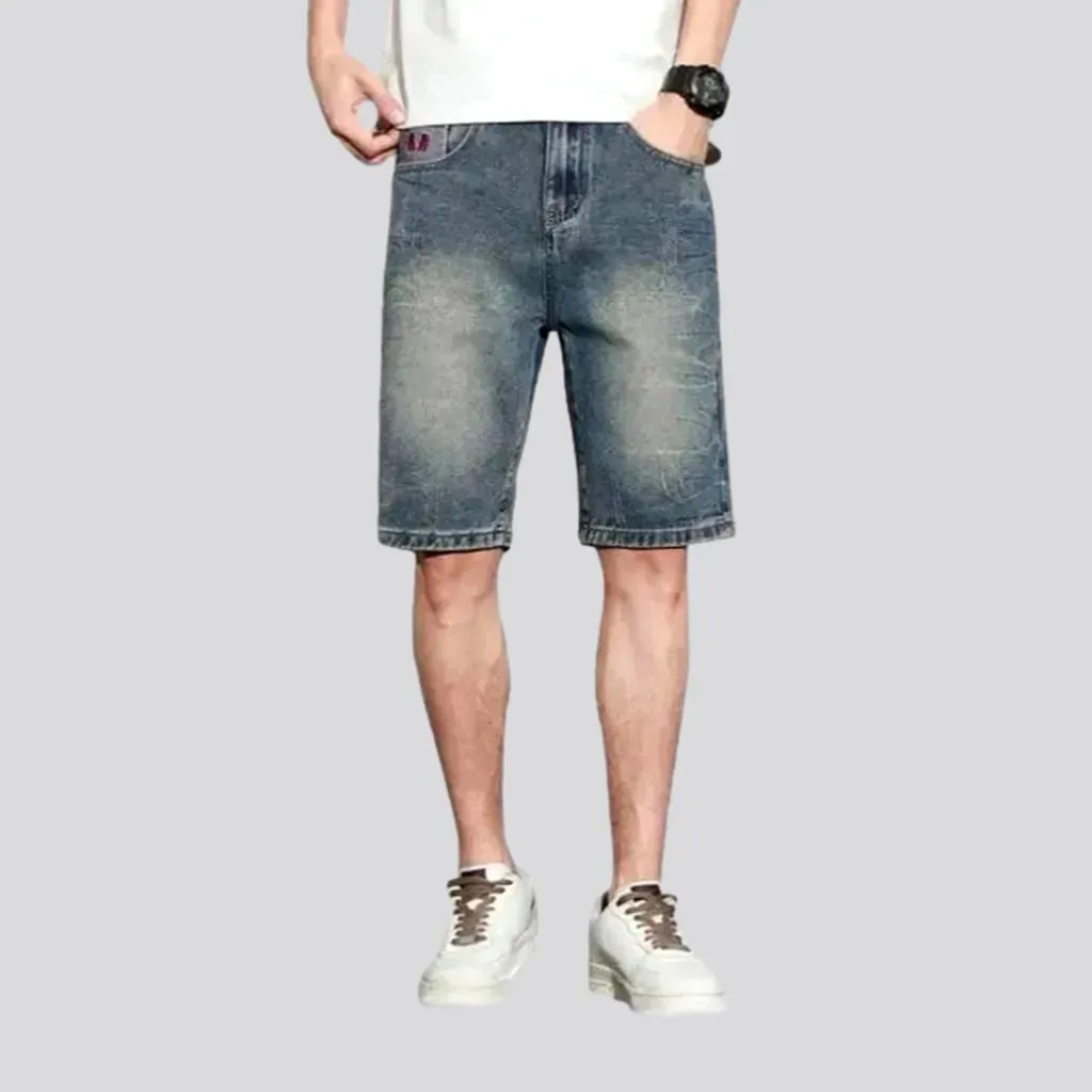 Sanded fashion men's jean shorts