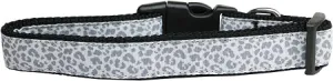 Silver Leopard Nylon Cat Collar