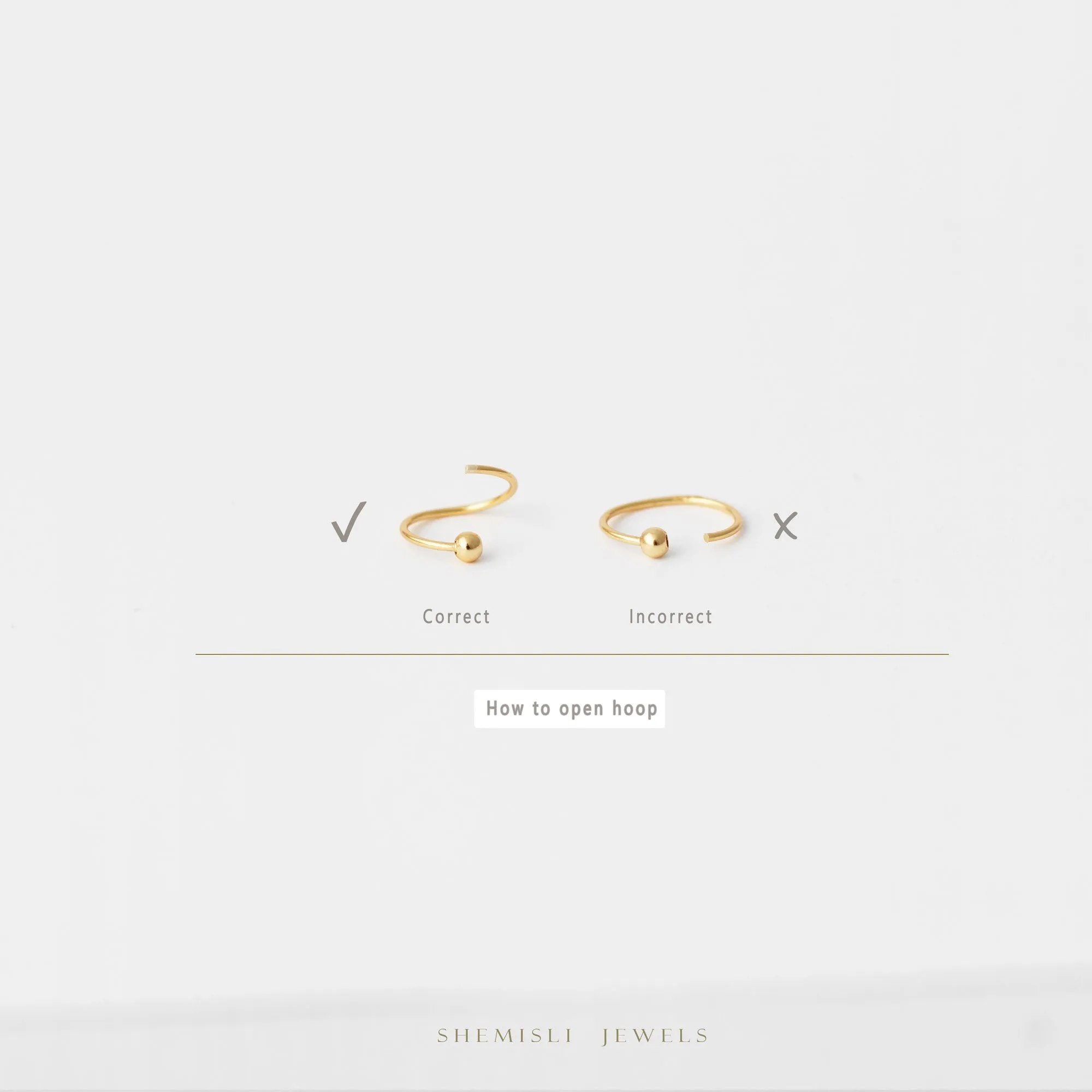 Simple Round Hoop Earrings, Huggies, Unisex, Gold, Silver SHEMISLI - SH219, SH221, SH223