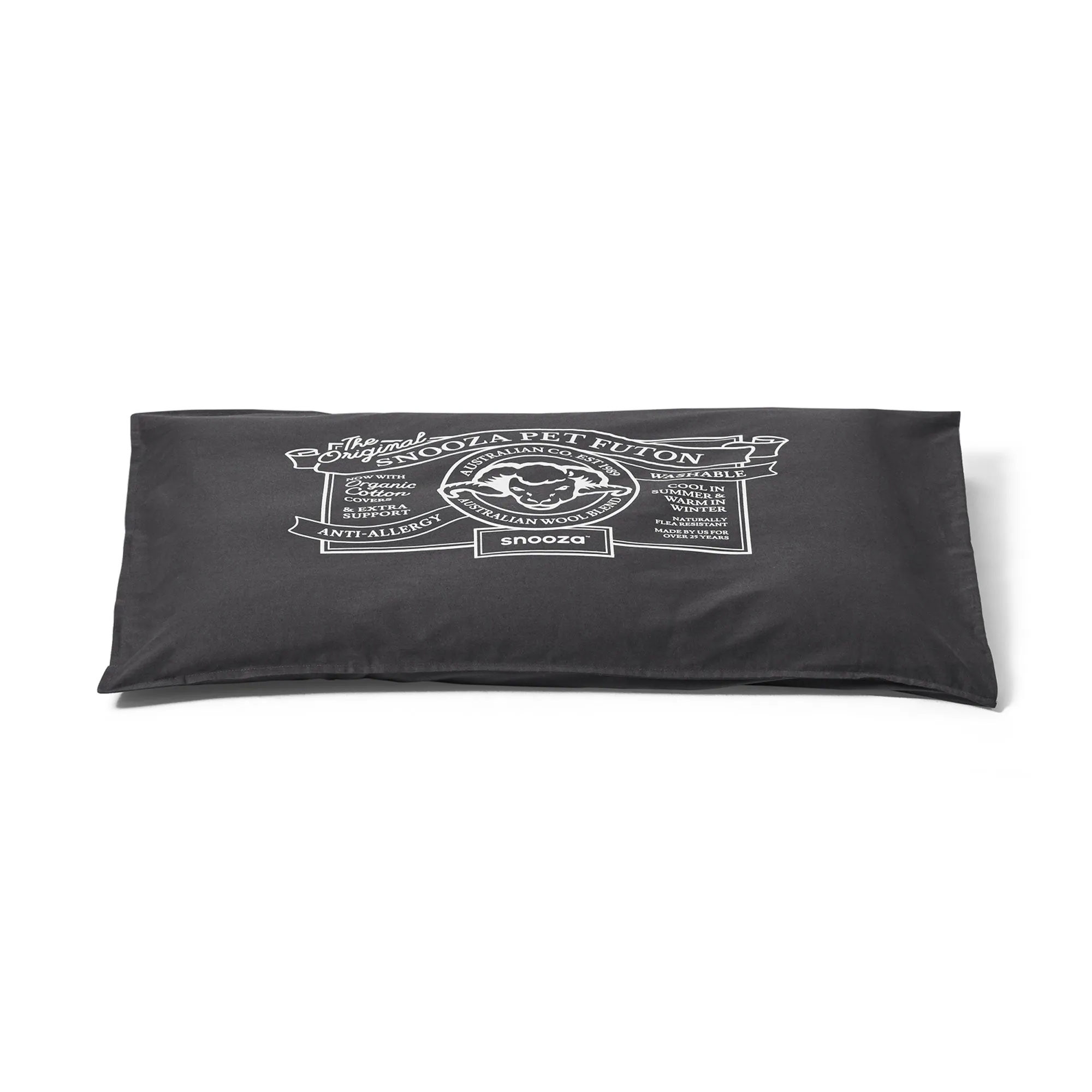 Snooza Organic Pet Futon Charcoal