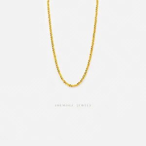 Sparkle Chain Necklace, Unisex, Gold, Silver  (15" 2.5") SHEMISLI - SN004