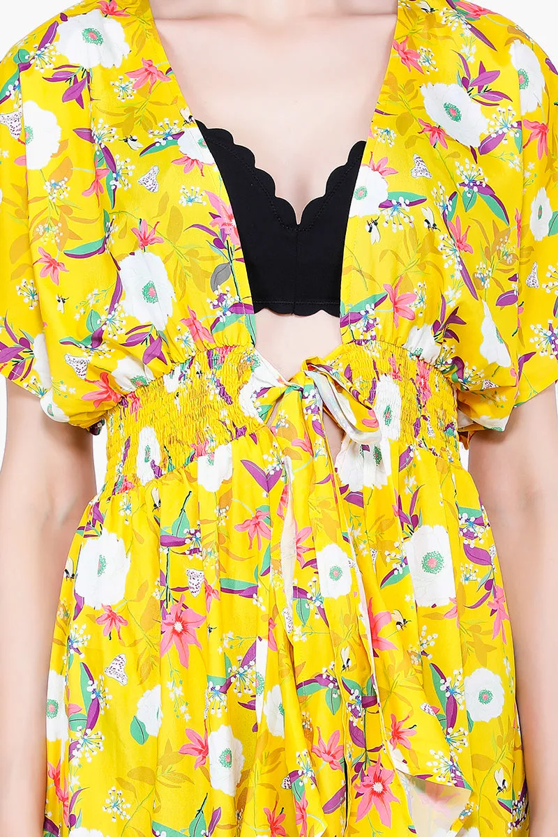 Sunshine Florals Cover Up