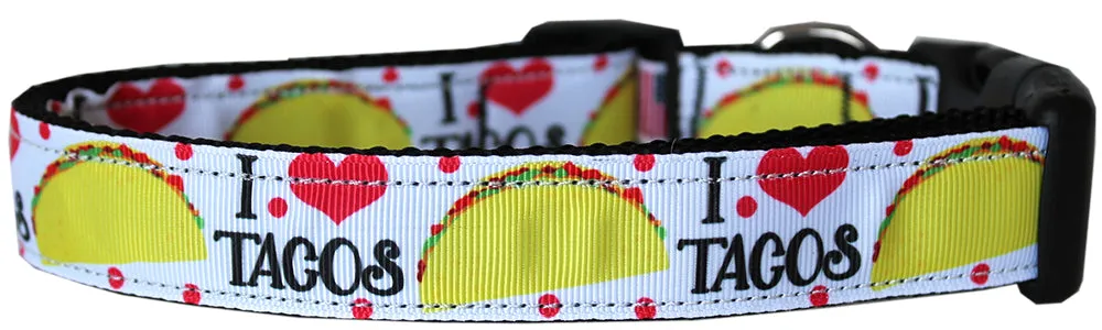 Taco Tuesday Nylon Dog Collar Xl