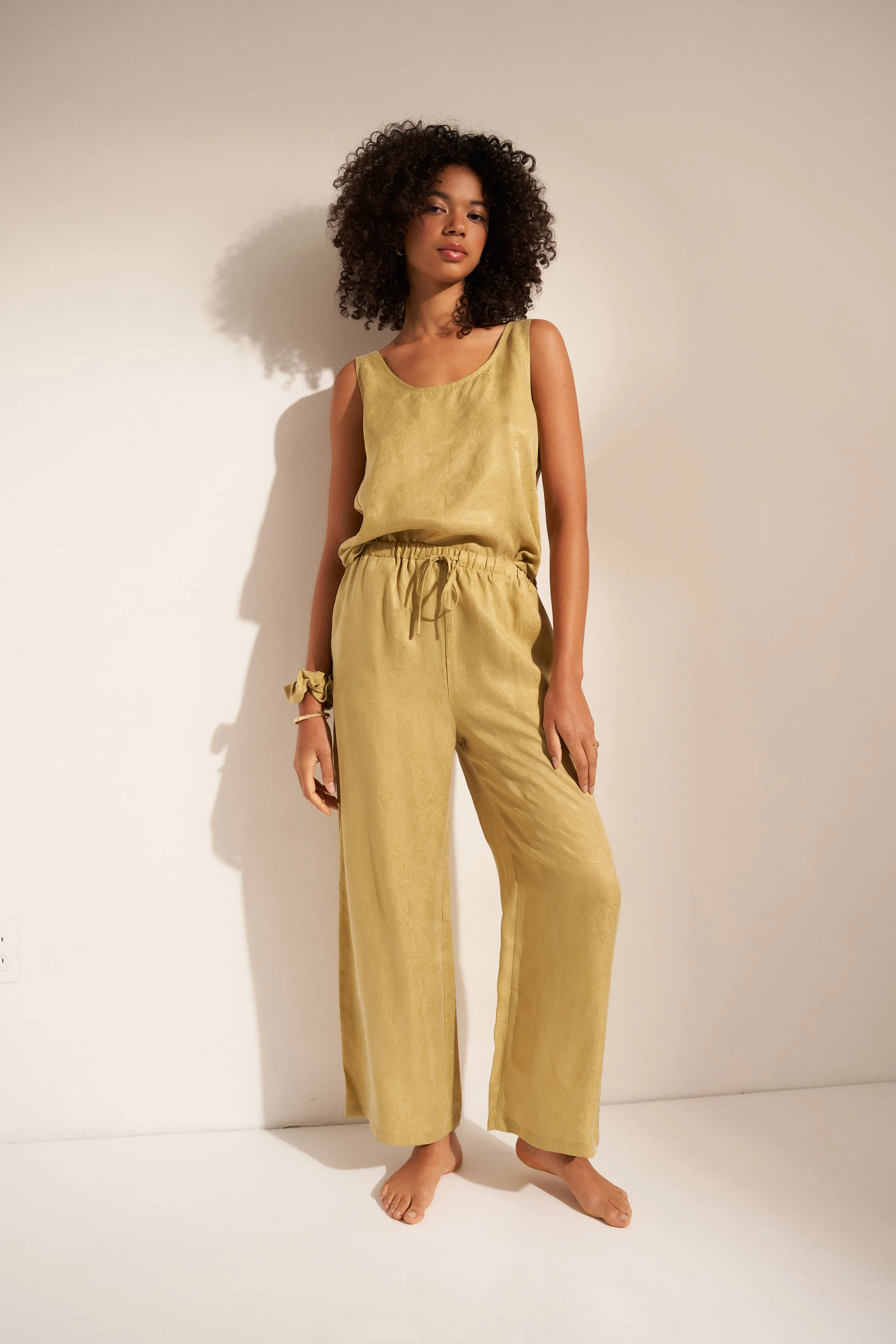 The Drawstring Pant - Tomatillo