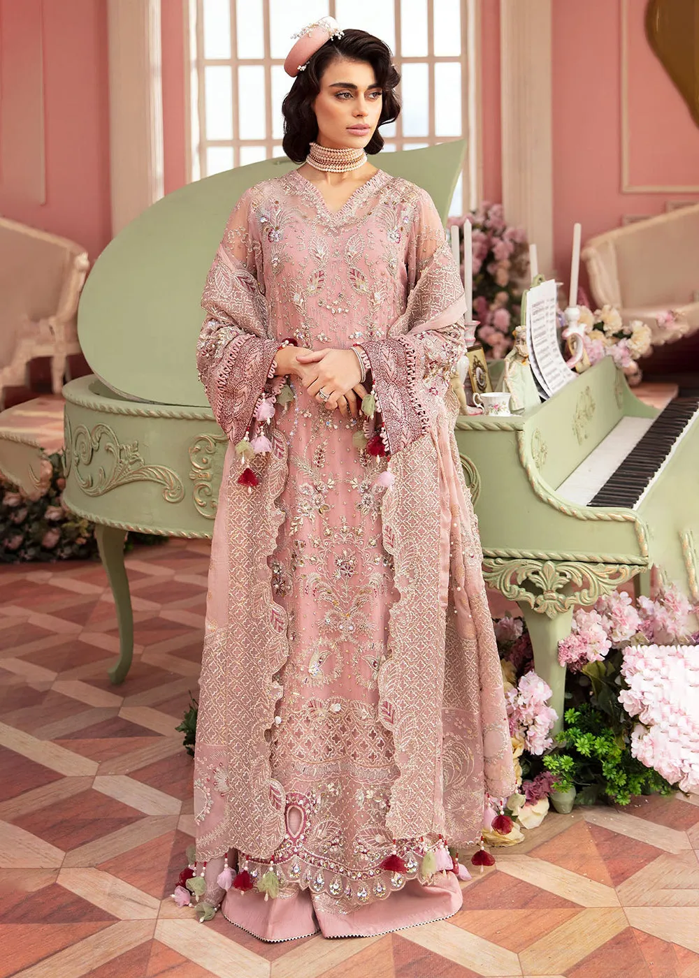 The Secret Garden Luxury Unstitched Formals '24 by Nureh | CAROLINE