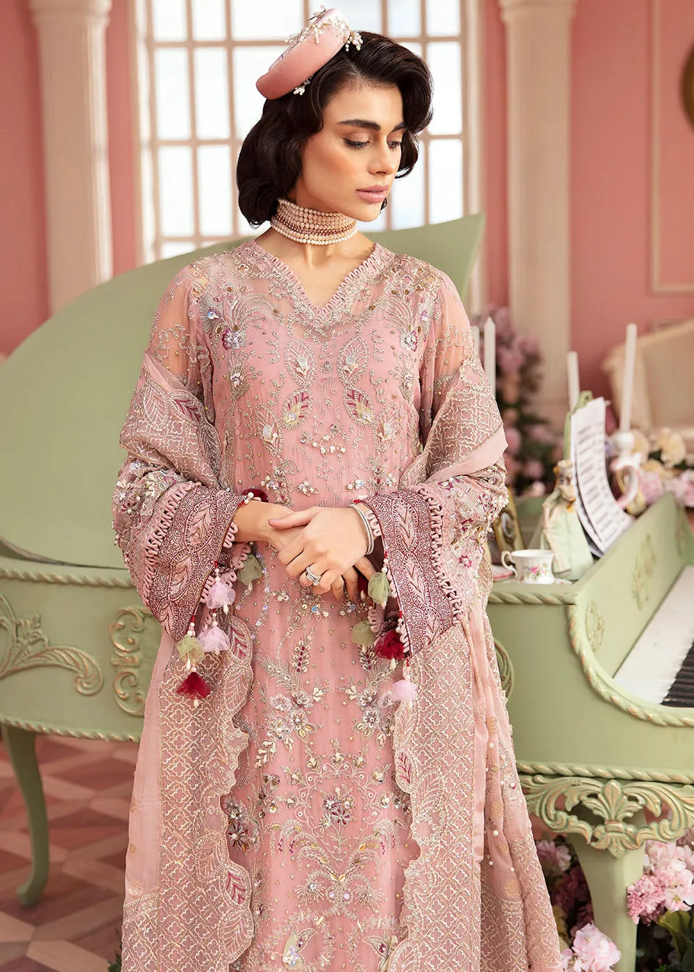 The Secret Garden Luxury Unstitched Formals '24 by Nureh | CAROLINE