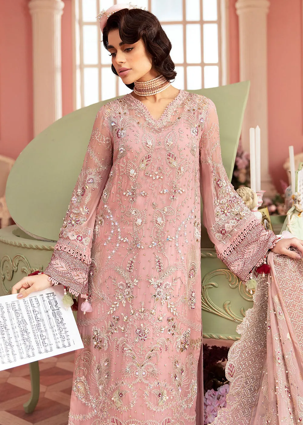 The Secret Garden Luxury Unstitched Formals '24 by Nureh | CAROLINE