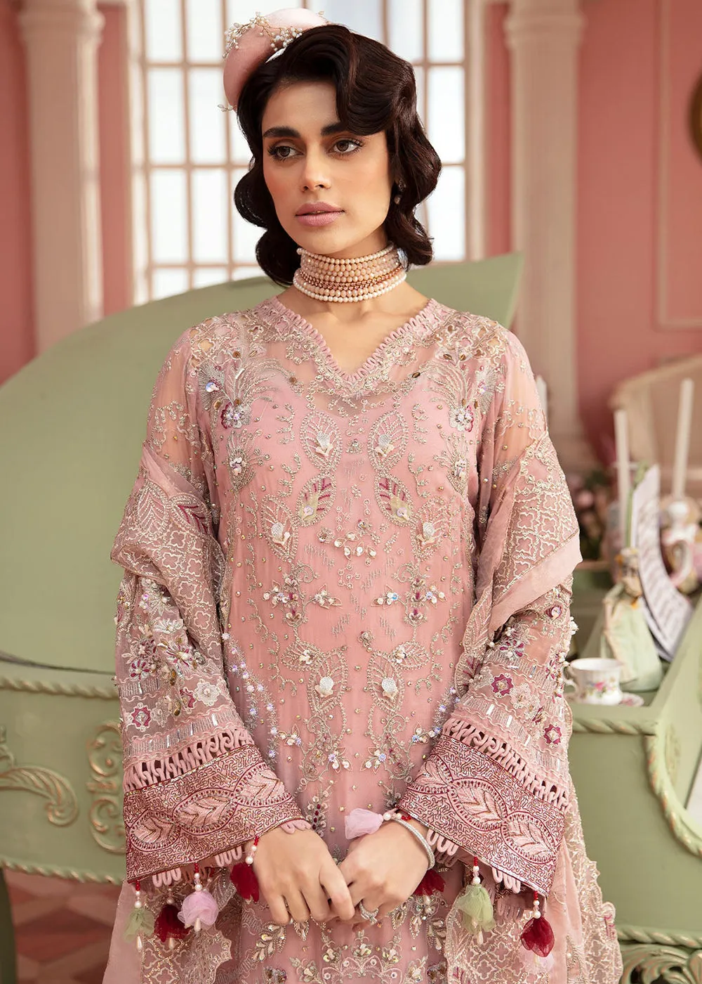 The Secret Garden Luxury Unstitched Formals '24 by Nureh | CAROLINE