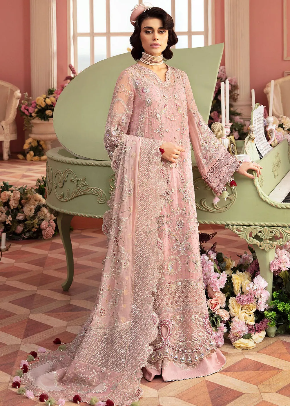 The Secret Garden Luxury Unstitched Formals '24 by Nureh | CAROLINE