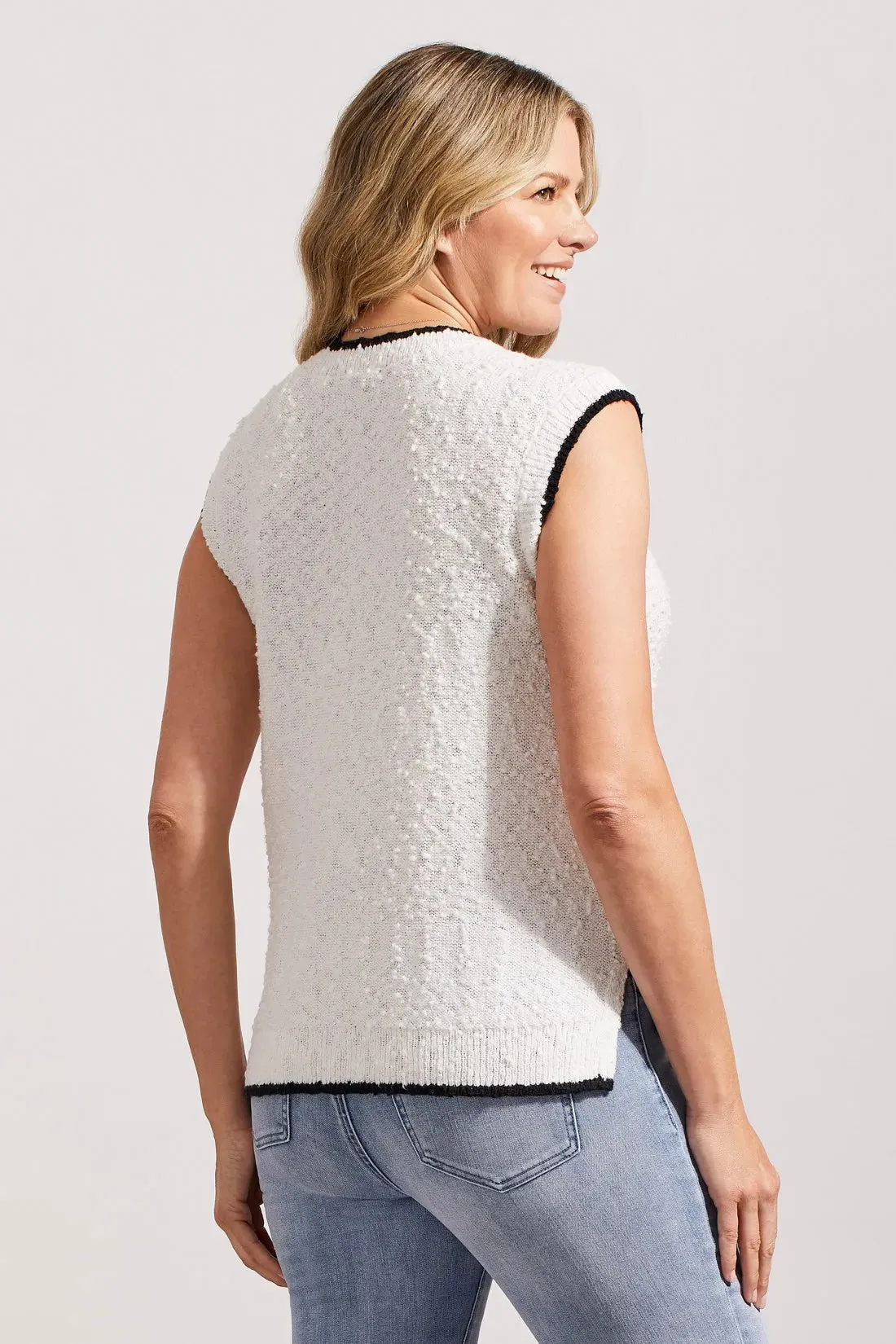 Tribal | Contrast Trim Sweater Vest | Women's