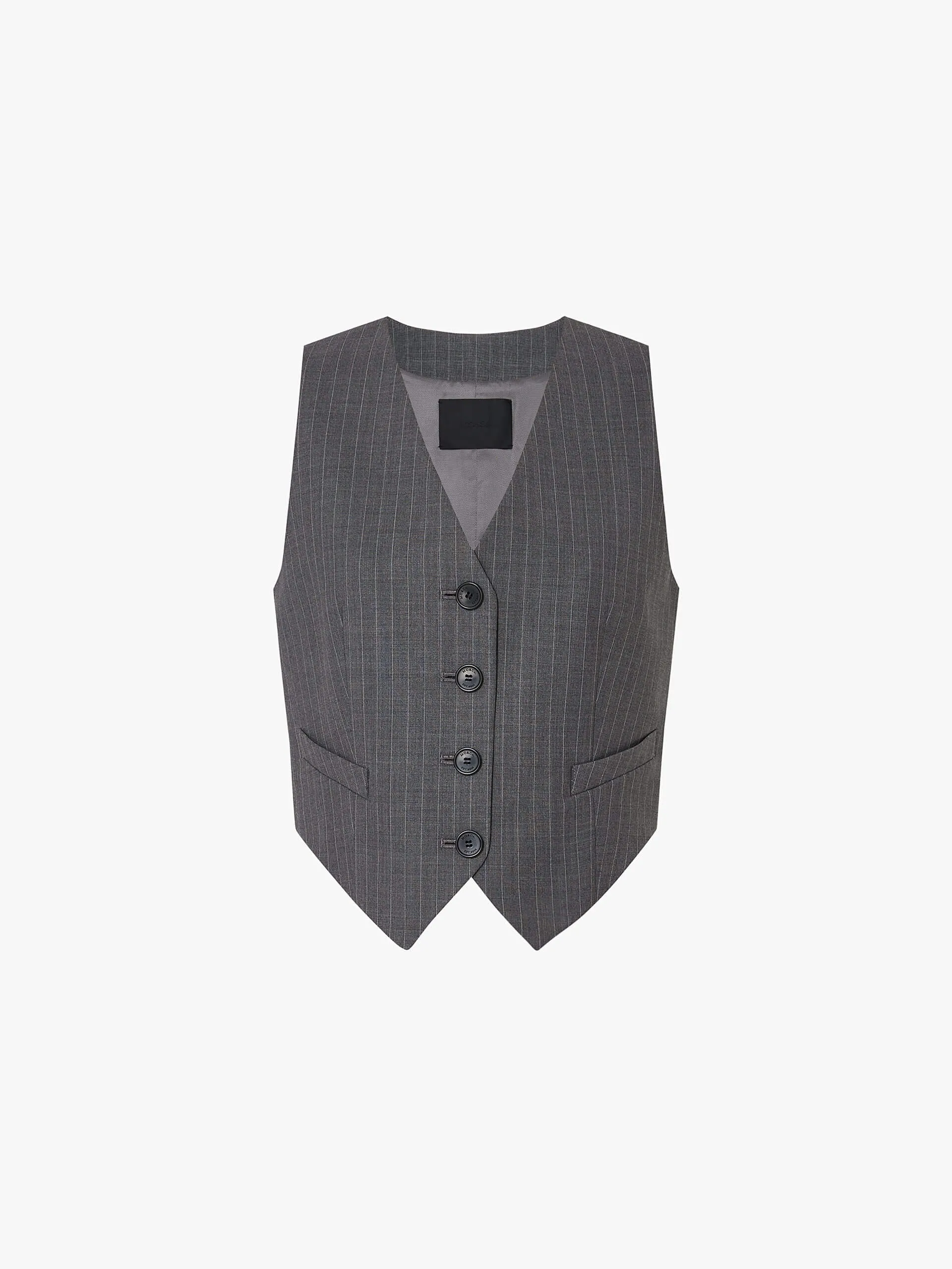 Wool Blend Belted Waistcoat